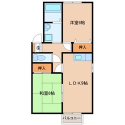 パークカルムB棟の物件間取画像